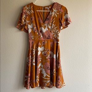 Express satin wrap mini dress